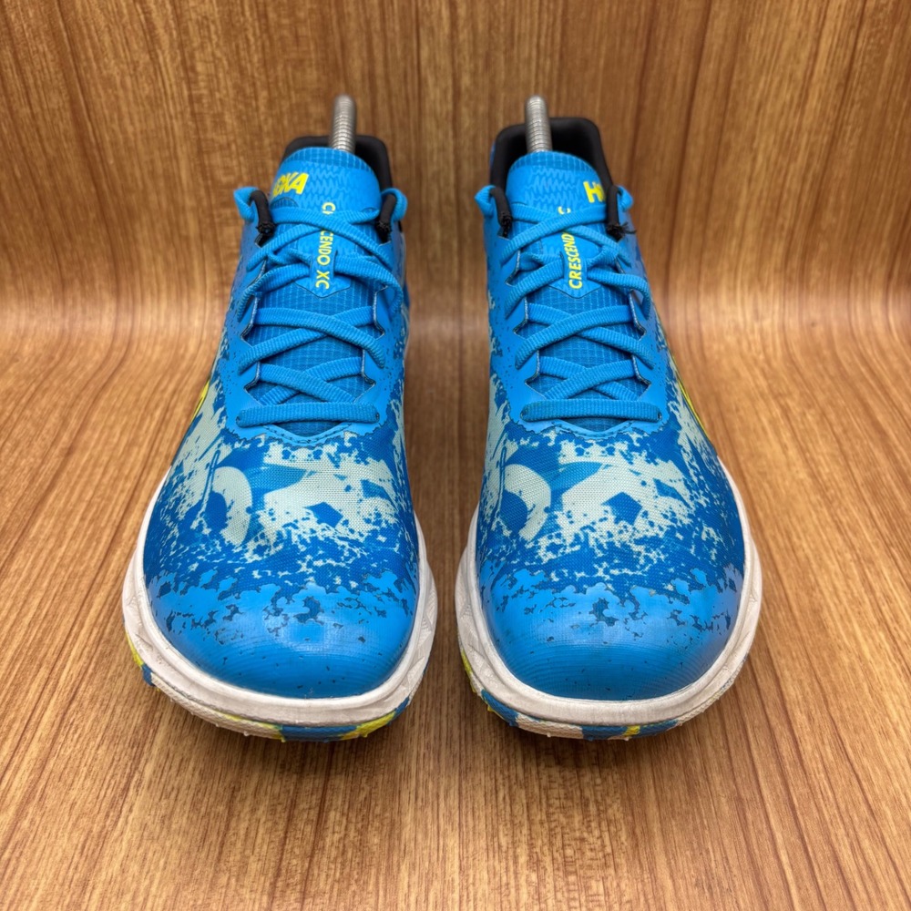 Hoka Crescendo XC Spikes Mens 9 Womens 10.5 Blue Yellow Track Running 1141272 - Picture 2 of 8